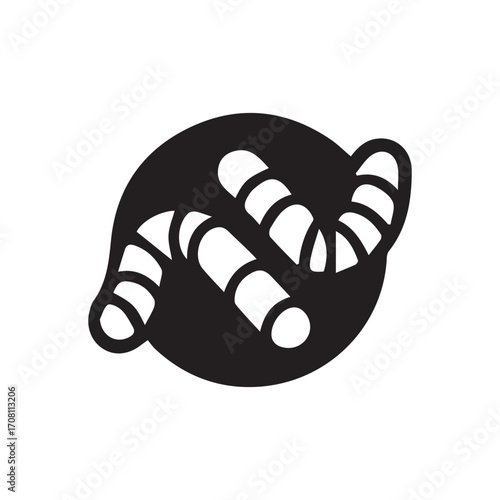 2d worm logo with white background