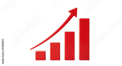 Isolated business growth chart with an upward arrow indicating rising success and profits Free Download Isolated business growth chart with an upward arrow indicating rising success and profits - GFXLoad