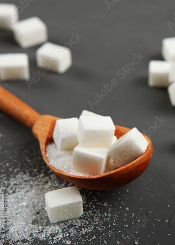 Wallpaper Mural white sugar on the table on a light background close-up. Vertical photo format Torontodigital.ca