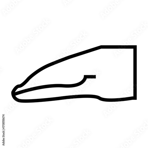 head from lizard outline icon vector