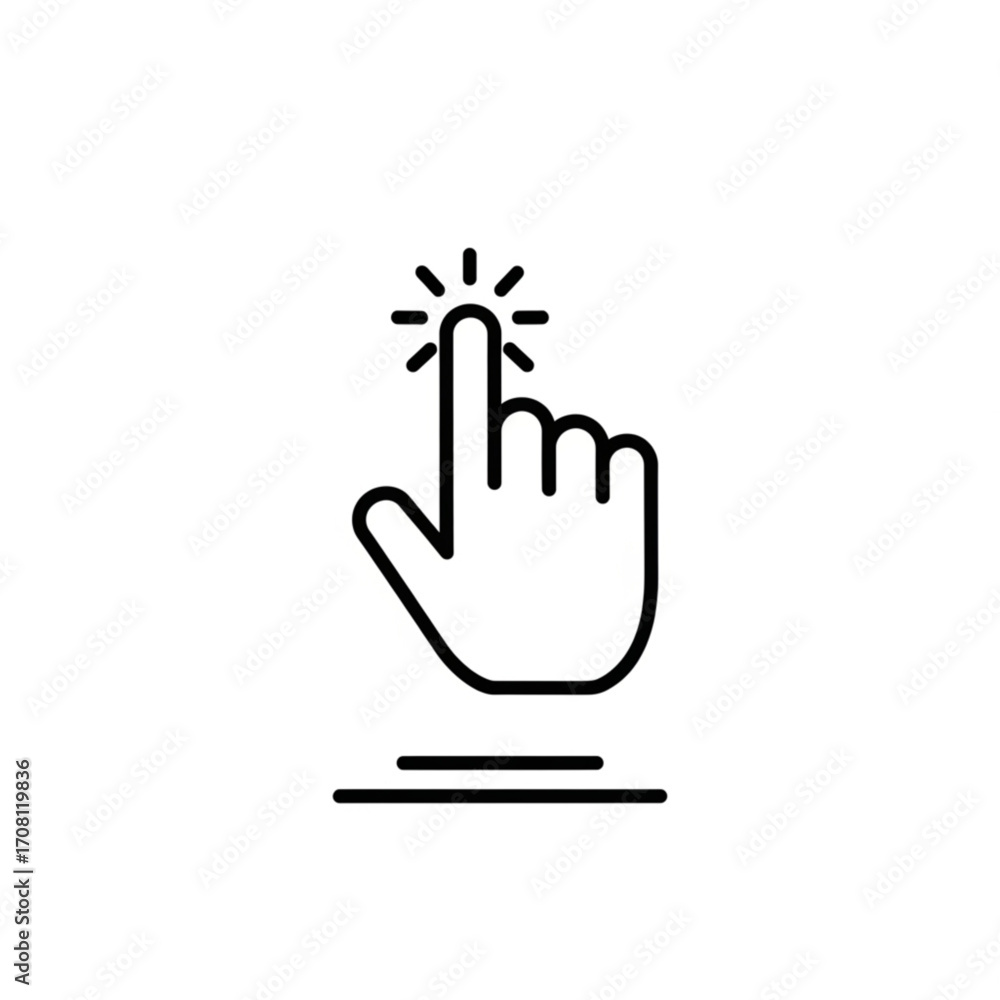 Obraz premium click vector icon