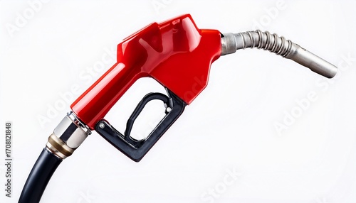 Wallpaper Mural red gasoline fuel nozzle isolated on white background n fuel pump close up Torontodigital.ca