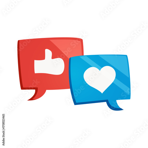 Like & Love Social Media Engagement Icons