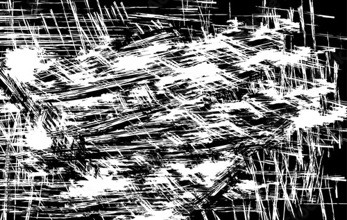 High resolution chaotic grunge scratched texture background in black and white. Distressed abstract line with rough scratches, perfect for use in digital art, and modern creative projects.