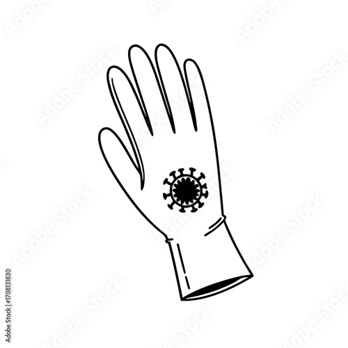 glove vector icon on white back round