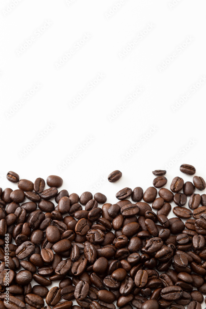 Obraz premium コーヒー豆 白バック
