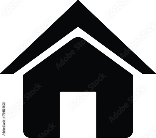 Home Icon in Minimalist Flat Design