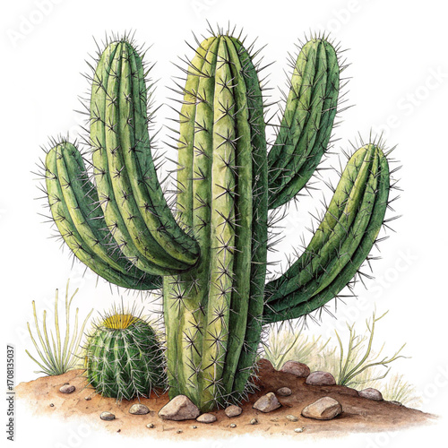 cactus isolated on white