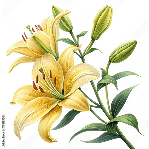yellow lily flower