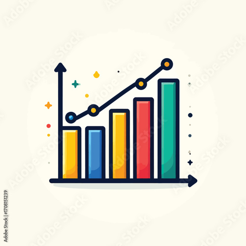 Business Growth Chart Illustration.