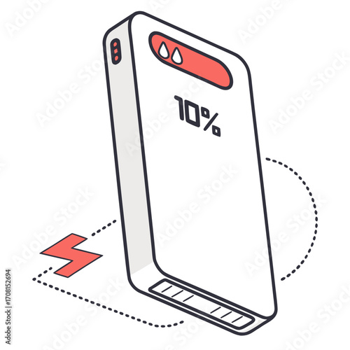Illustration of a power bank charging