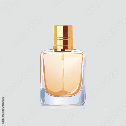 Luxury minimalist perfume bottle vector