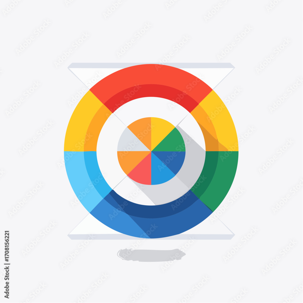 Obraz premium Colorful Circular Graphic Design Element