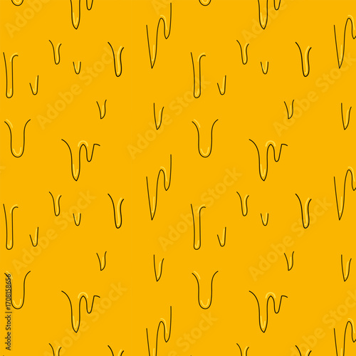 Abstract background with honey streaks.Vector seamless pattern with yellow honey drips.