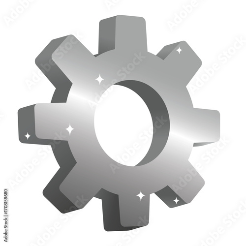 Shiny gear with gradient