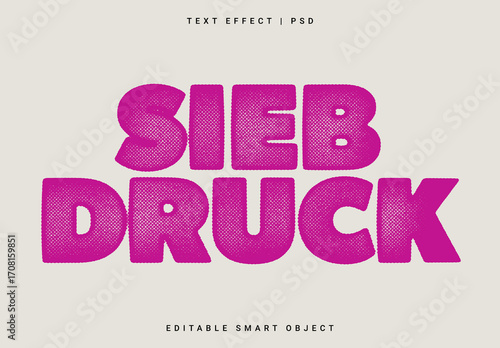 Silk Screen Printing Text Effect
