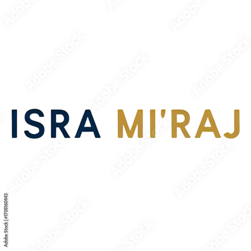 Isra Mi'raj Islamic religious event logo design.