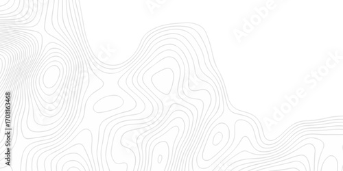 Abstract The pattern discovery vector topo diagram map. creative discovery White wave grid stripe line map topography. vector geographic contour mounted map background.	
