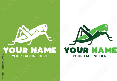 Minimalist Grasshopper Logo Vector Design for Sustainable, Organic, and Farm Business Branding
