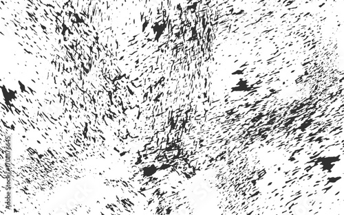 Vector abstract grunge overlay distress floor, black and white seamless transparent background.Monochrome texture composed of irregular graphic elements.