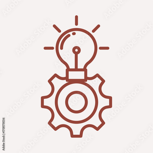 Gear symbol artwork trendy useful vector Illustration design beauteous colorful background