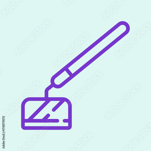 Drawing brush symbol artwork trendy useful vector Illustration design likely colorful background