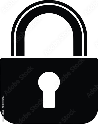 Gradient lock vector icon.
