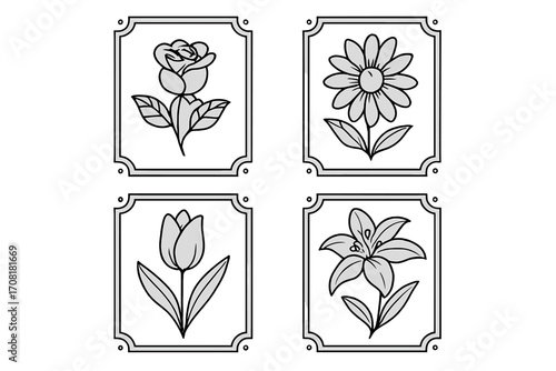 Elegant luxury flower logo design, premium vector illustration with transparent background, ornamental floral emblem, sophisticated botanical symbol, decorative nature-inspired branding element