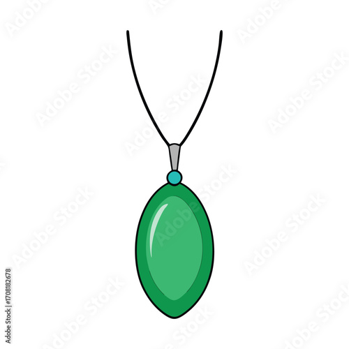 Green Malachite Pendant Necklace