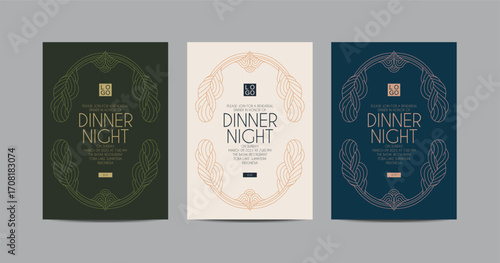 Floral Dinner Night Invitation Template