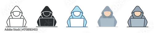 Hacking Icon Set Multiple Style Collection