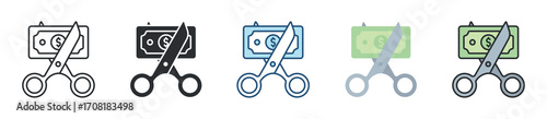 Bankruptcy Icon Set Multiple Style Collection
