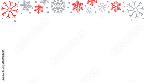 Christmas frame with snowflakes for seasonal designs, holiday decorations, and winter themed project