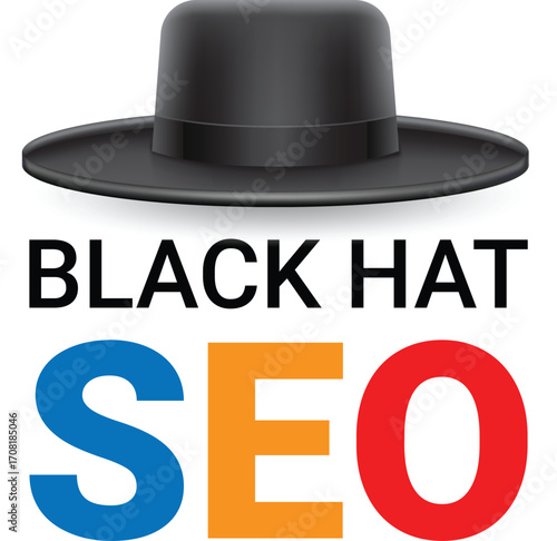 Black Hat SEO Concept Illustration