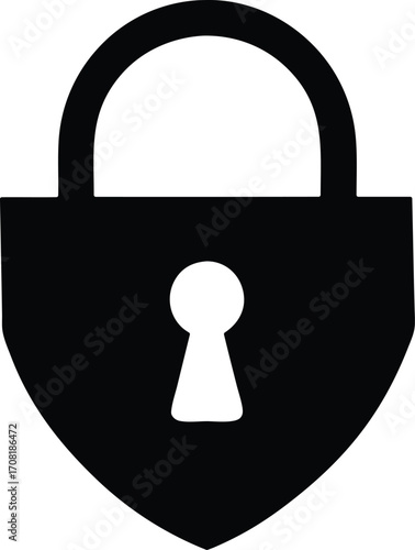 Keyhole padlock vector icon.