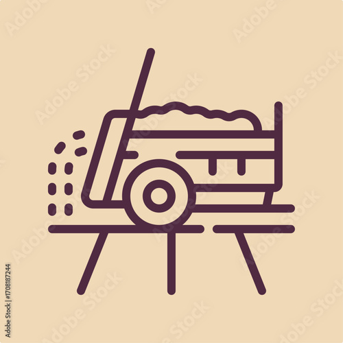 Farming truck symbol artwork trendy useful vector Illustration design fascinating colorful background