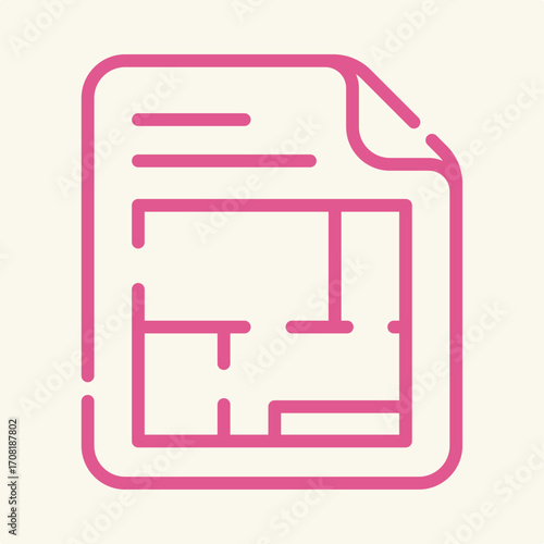 House plan symbol artwork trendy useful vector Illustration design flawless colorful background
