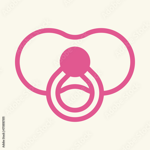 Baby pacifier symbol artwork trendy useful vector Illustration design flawless colorful background