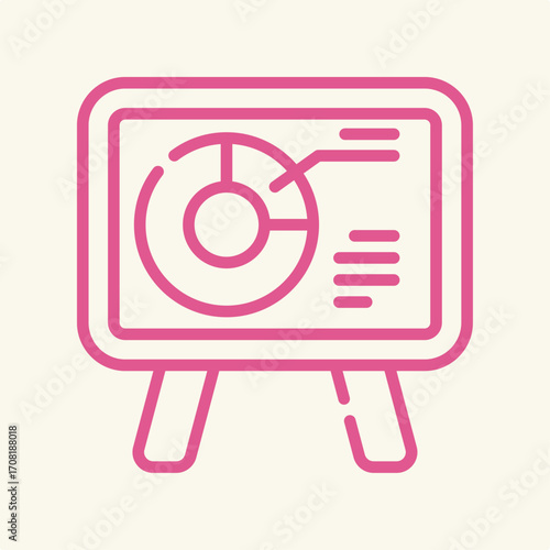 Presentation symbol artwork trendy useful vector Illustration design flawless colorful background