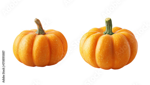 Two small, orange pumpkins (1)