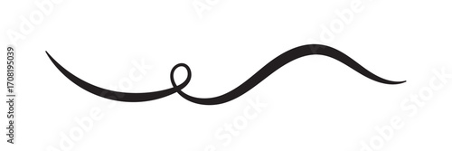 Curved single line. Minimalist squiggle line. Thin line wavy abstract background. Seamless pattern decorative curve line.