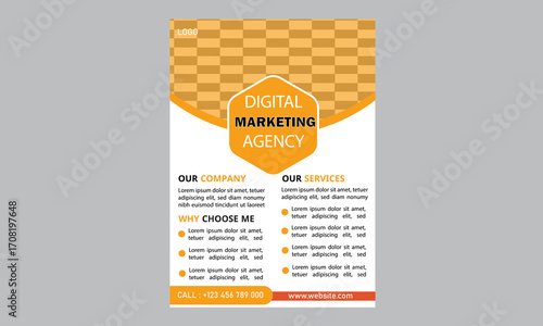 corporate minimal business flyer design template  