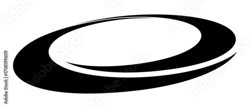 Lines in circle abstract background. Dynamic transition illusion. Black spiral on a white background. Perspective view.
