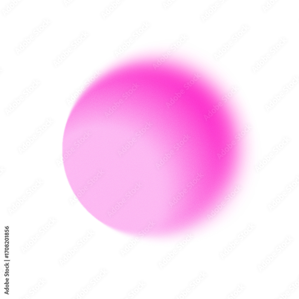 Obraz premium Abstract gradient element of pastel pink glowing circle blurred with noise and grainy texture on transparent background