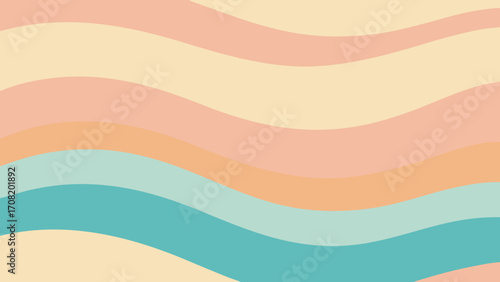 Soft Pastel Waves in a Repeating Horizontal Pattern background