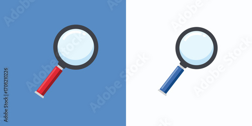 Set of magnifying glass icon. Magnifier or loupe icon. Search icon. Magnifying glass zoom icon.