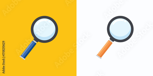Set of magnifying glass icon. Magnifier or loupe icon. Search icon. Magnifying glass zoom icon.