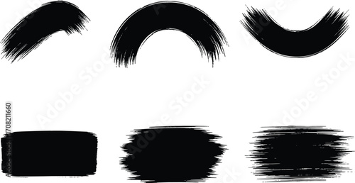 Wallpaper Mural Brush stroke vector art silhouette Torontodigital.ca