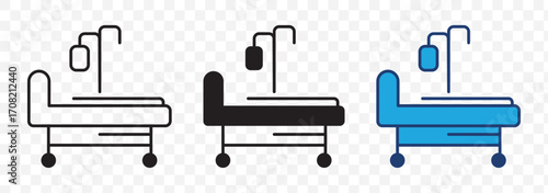 stretcher bed Icon vector image. Can be used for Medical. Suitable for mobile apps, web apps and print media.
