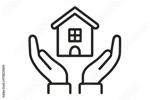 Global delivery outline linear icon for graphic design, web apps, advertising, and cards, vector cartoon illustration with transparent background, shipping, logistics, worldwide parcel service